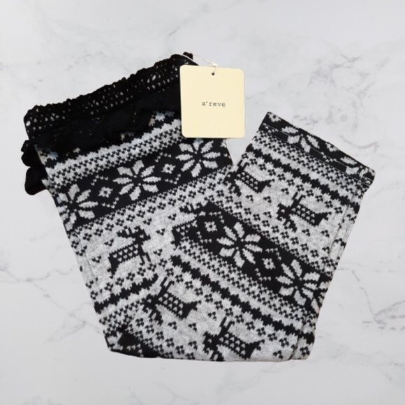 New Ryu A’reve Crochet Leg Warmers Black Size small/medium winter E23 - Picture 4 of 5